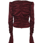 Top in chiffon arricciato 114981 2734 ROTATE 
