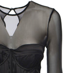Mini abito corsetto in raso 115252 100 ROTATE 