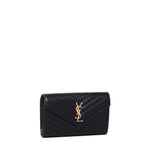 Pochette con catena Cassandre in pelle grain de poudre 377828 BOW011000 SAINT LAURENT 