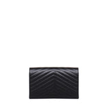 Pochette con catena Cassandre in pelle grain de poudre 377828 BOW011000 SAINT LAURENT 