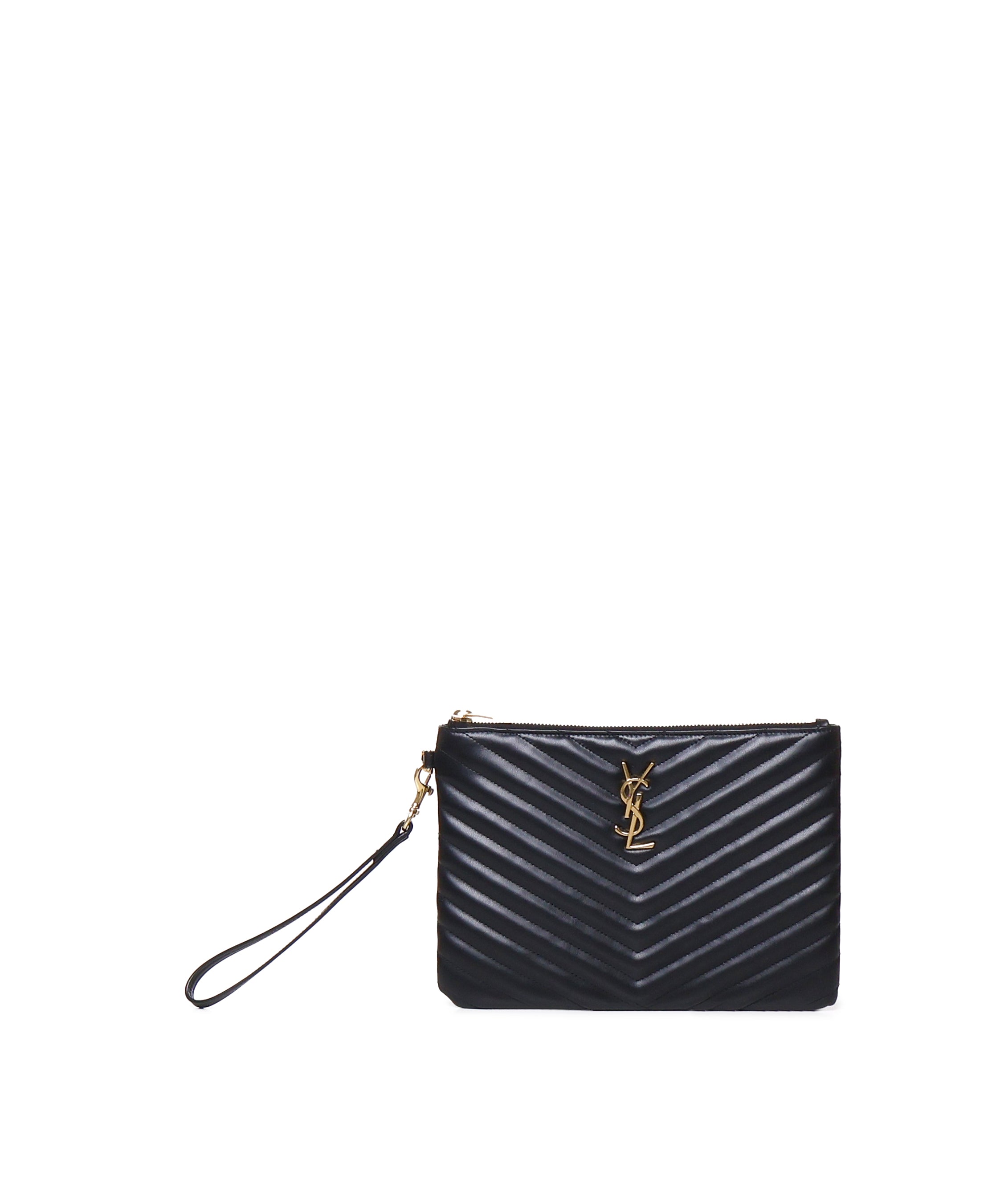 Pouch monogram Cassandre matelassè astuccio in pelle goffrata 379039 CWU011000 SAINT LAURENT 