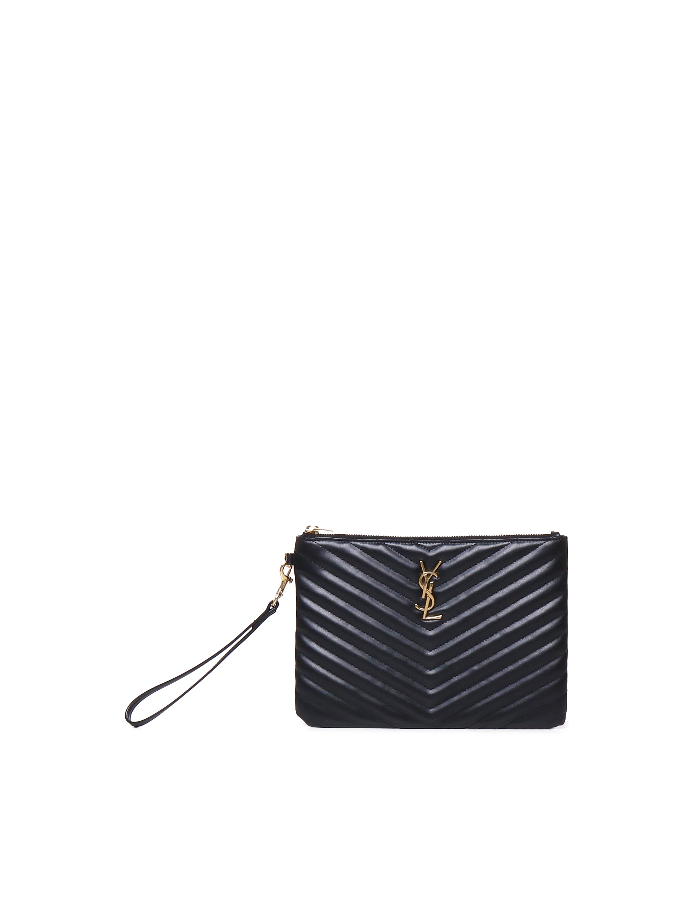Pouch monogram Cassandre matelassè astuccio in pelle goffrata 379039 CWU011000 SAINT LAURENT 