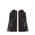 Guanti corti Cassandre in pelle di agnello e cashmere 7603413 YO6801080 SAINT LAURENT 