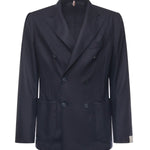 Blazer doppiopetto in misto cashmere<BR/> E4070B 79B SANTANIELLO 