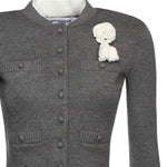 Cardigan con fiori AW25010CB GR SELF-PORTRAIT 