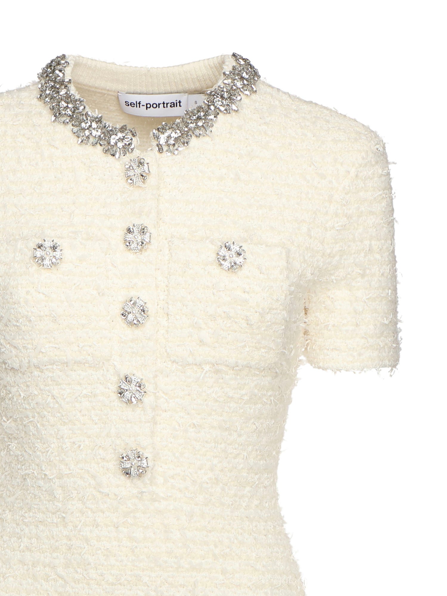 Mini abito in maglia bouclé<BR/> AW25028S C SELF-PORTRAIT 