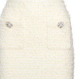 Minigonna in maglia bouclé<BR/> AW25028SK C SELF-PORTRAIT 