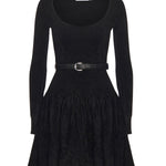 Abito in maglia di ciniglia AW25029S B SELF-PORTRAIT 