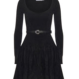 Abito in maglia di ciniglia AW25029S B SELF-PORTRAIT 