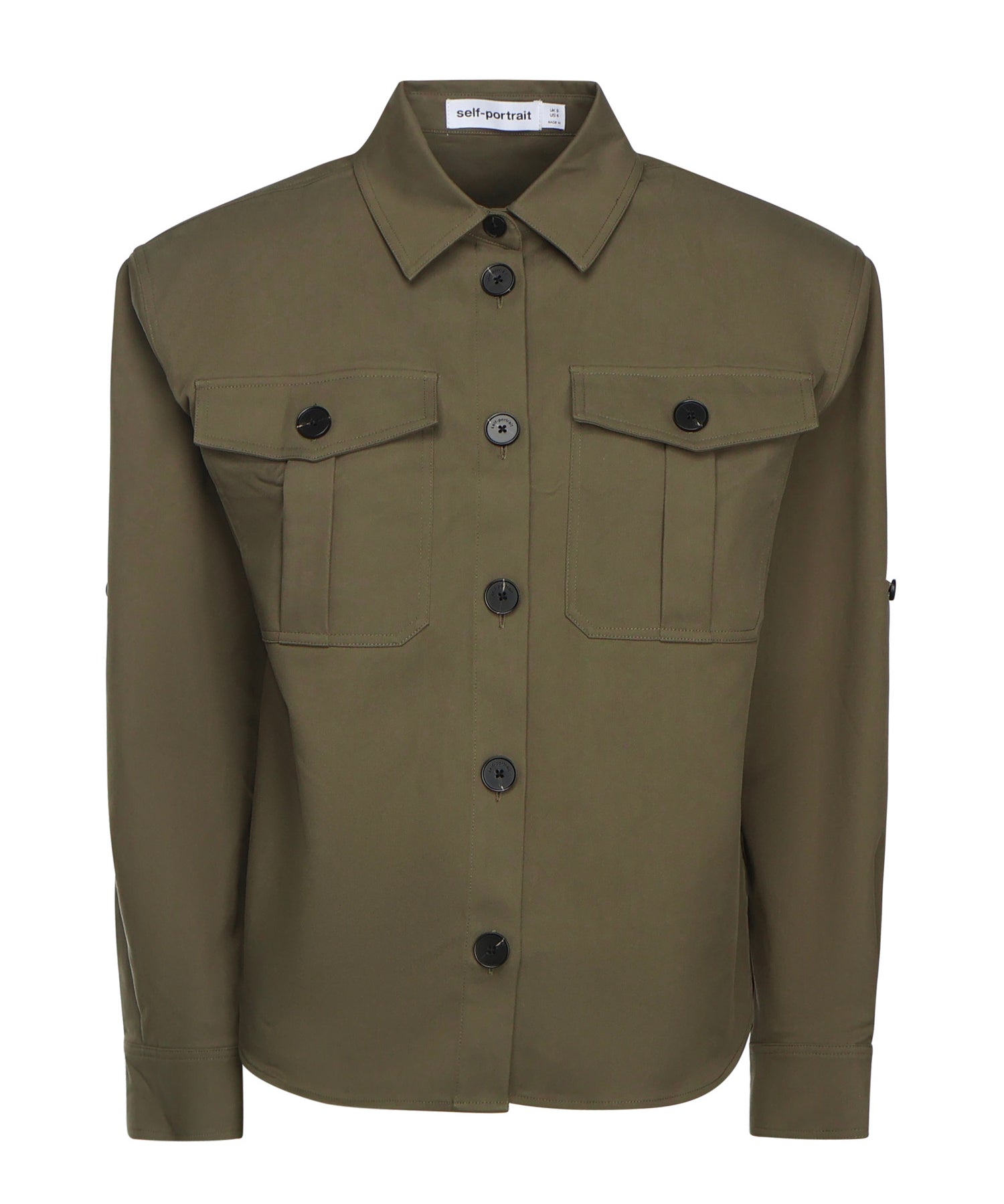 Camicia in gabardine di cotone AW25077T GR SELF-PORTRAIT 