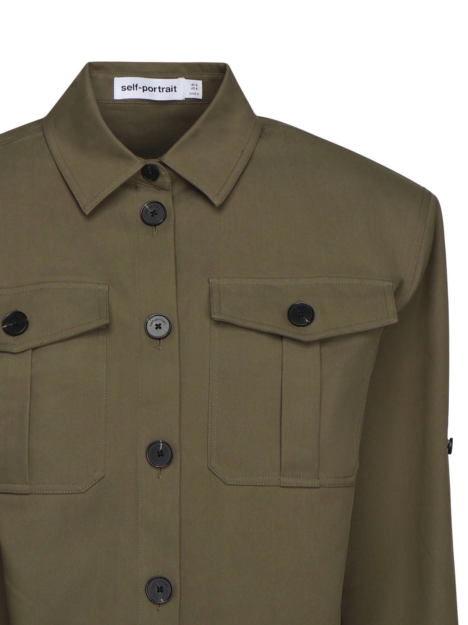 Camicia in gabardine di cotone AW25077T GR SELF-PORTRAIT 