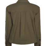 Camicia in gabardine di cotone AW25077T GR SELF-PORTRAIT 