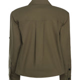 Camicia in gabardine di cotone AW25077T GR SELF-PORTRAIT 