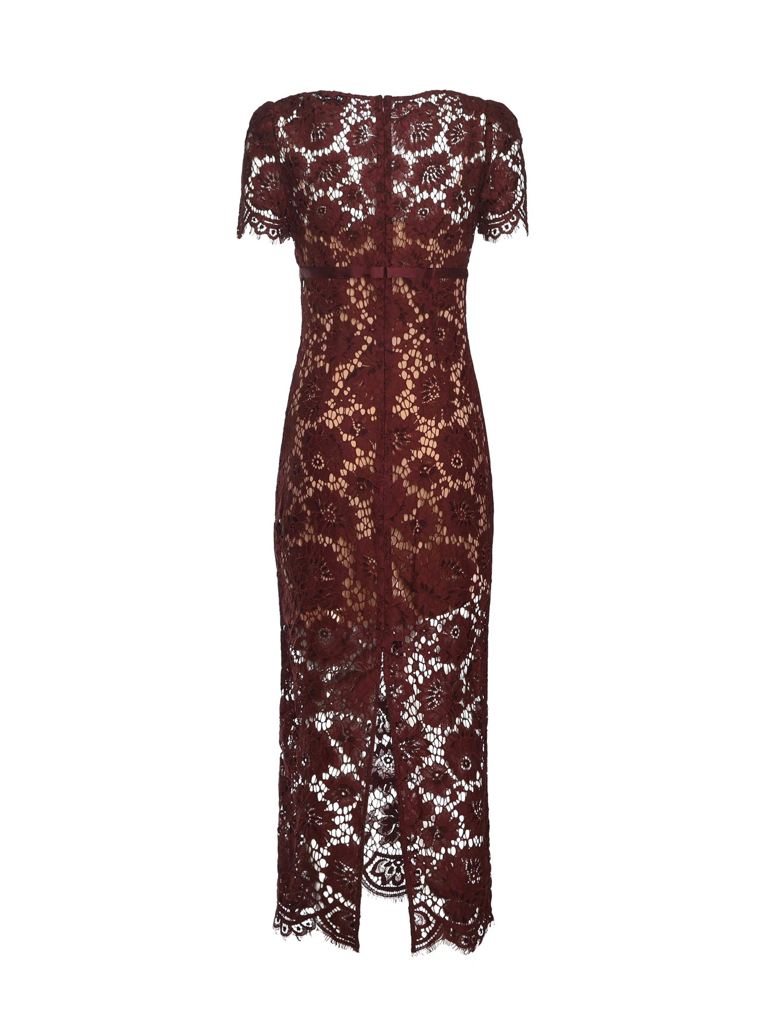 Abito midi in pizzo AW25096M BU SELF-PORTRAIT 