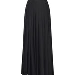 Gonna lunga plissettata in twill AW25107XSK B SELF-PORTRAIT 