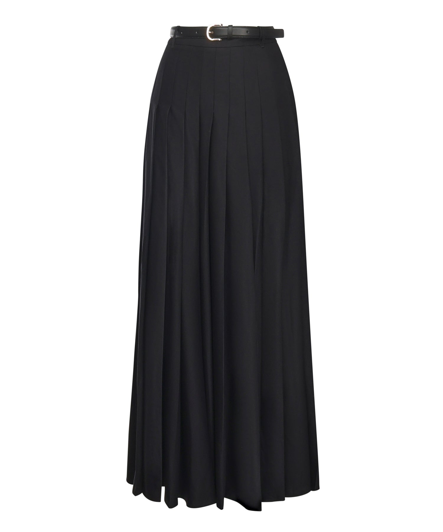 Gonna lunga plissettata in twill AW25107XSK B SELF-PORTRAIT 