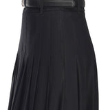 Gonna lunga plissettata in twill AW25107XSK B SELF-PORTRAIT 