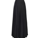 Gonna lunga plissettata in twill AW25107XSK B SELF-PORTRAIT 