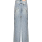 Jeans con fiori di strass AW25828PA BL SELF-PORTRAIT 