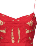 Abito midi ricamato con fiocco<BR/> PF25013M R SELF-PORTRAIT 