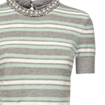 Maglia a righe con finiture in cristallo PF25050T GR SELF-PORTRAIT 