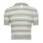 Maglia a righe con finiture in cristallo PF25050T GR SELF-PORTRAIT 