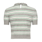 Maglia a righe con finiture in cristallo PF25050T GR SELF-PORTRAIT 