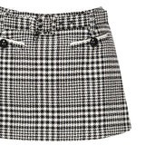 Skort in pied-de-poule<BR/> PF25111SK BW SELF-PORTRAIT 