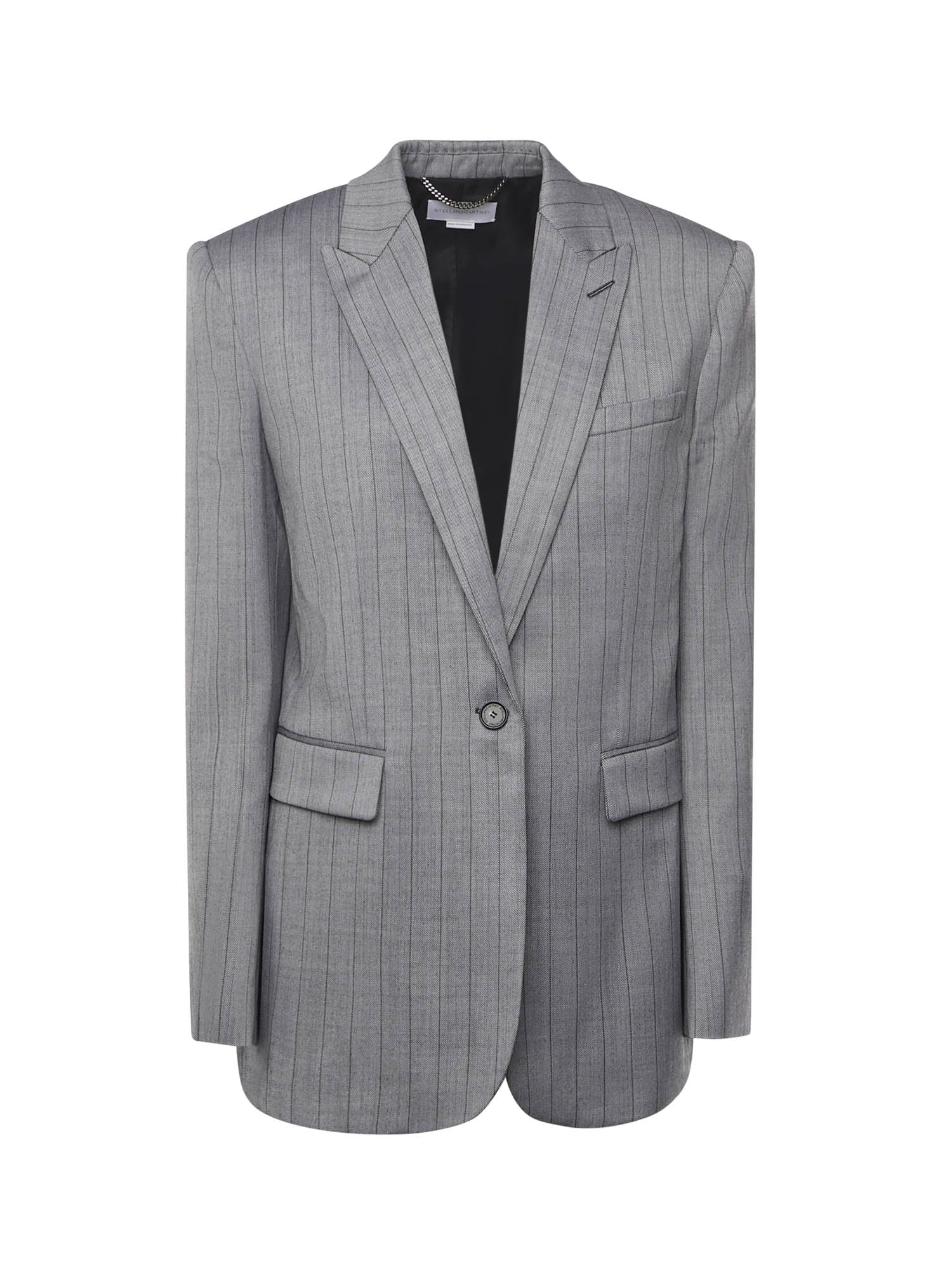 Giacca monopetto con motivo gessato 650139 3GR6501202 STELLA McCARTNEY 