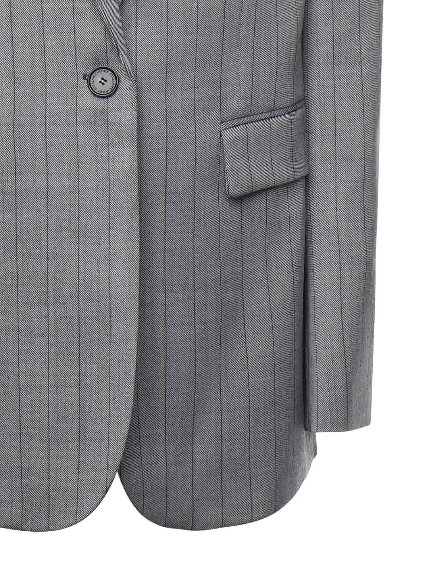Giacca monopetto con motivo gessato 650139 3GR6501202 STELLA McCARTNEY 