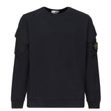 Felpa girocollo con tasche sulle maniche<BR/> K2S156100008 S0A20V0020 STONE ISLAND 