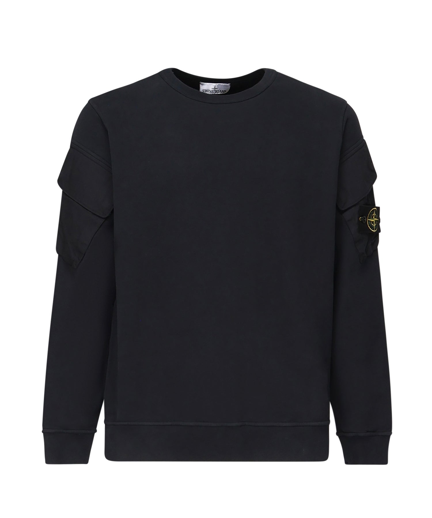 Felpa girocollo con tasche sulle maniche<BR/> K2S156100008 S0A20V0020 STONE ISLAND 