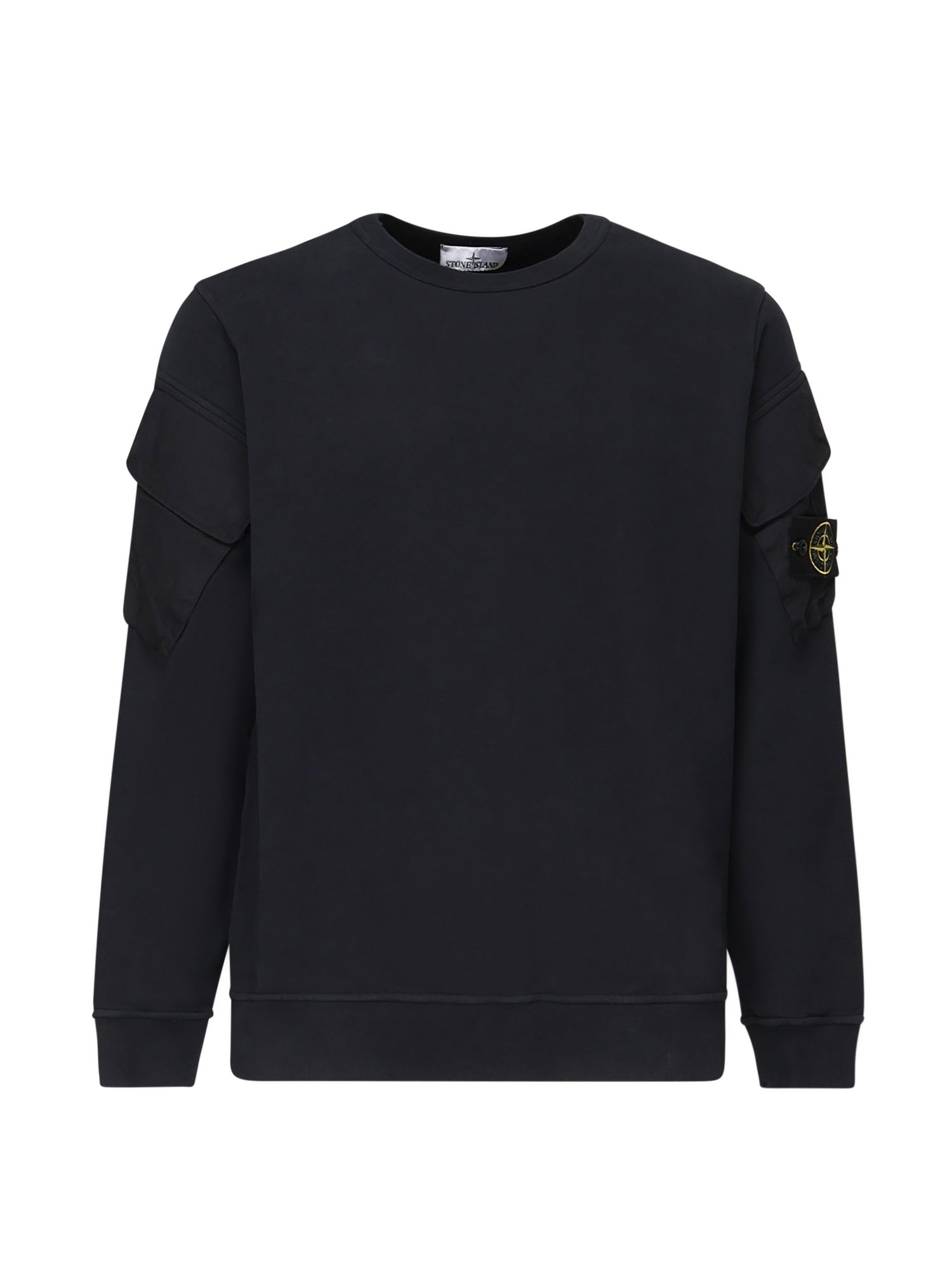 Felpa girocollo con tasche sulle maniche<BR/> K2S156100008 S0A20V0020 STONE ISLAND 