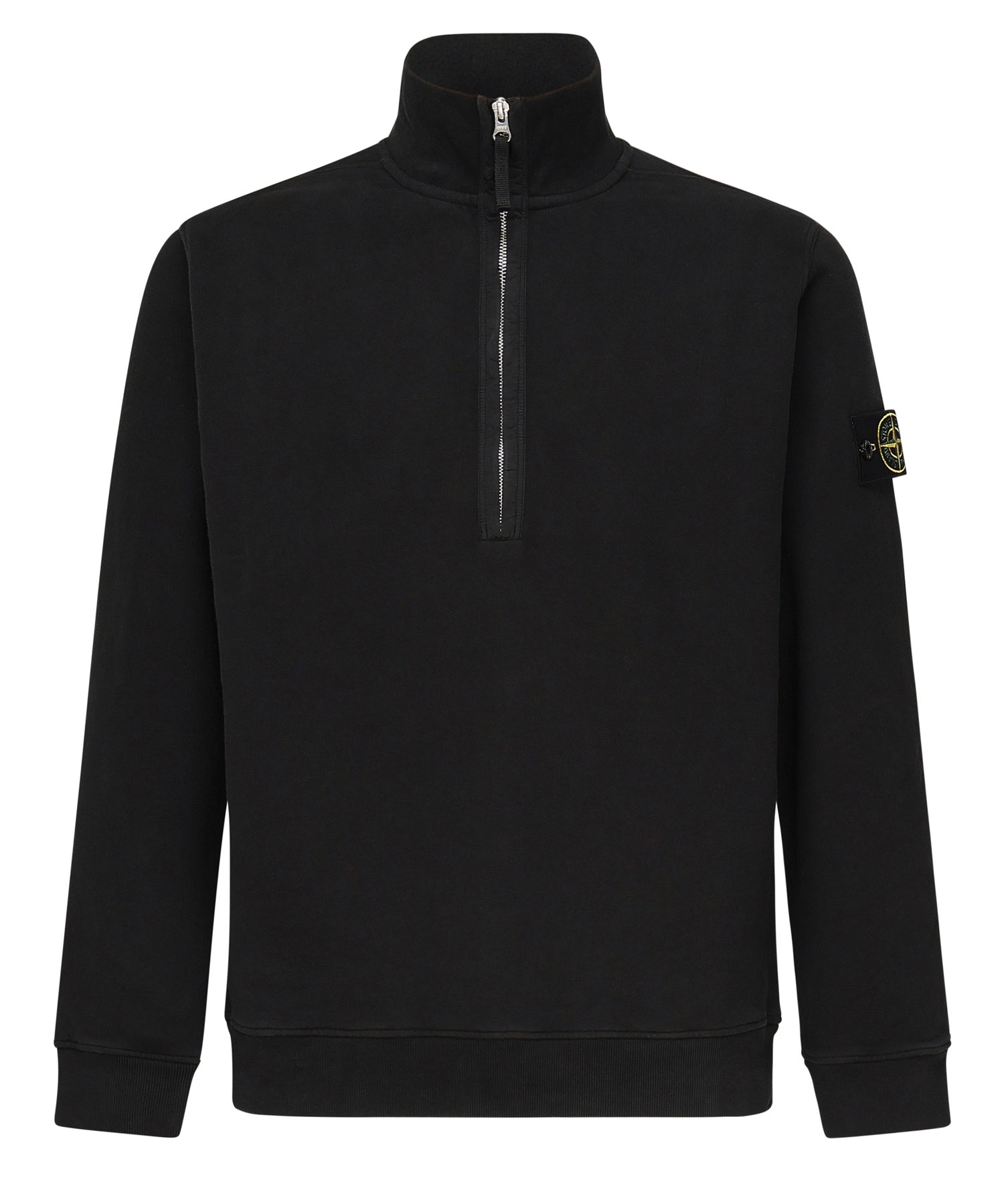 Felpa con zip e logo<BR/> K2S156100068 S0A20V0029 STONE ISLAND 