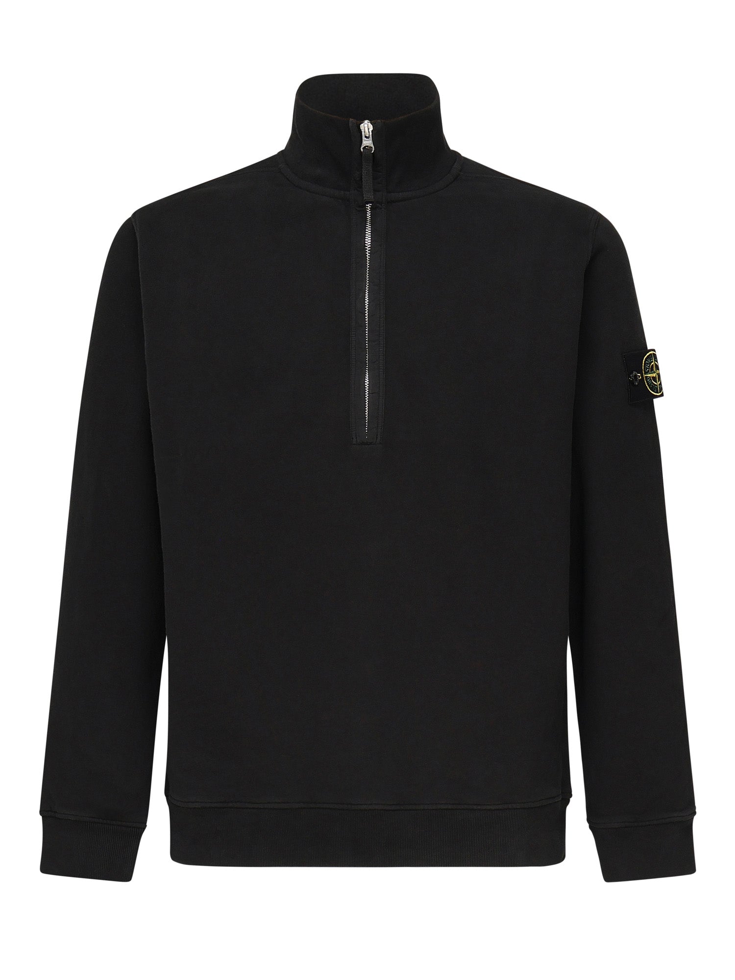 Felpa con zip e logo<BR/> K2S156100068 S0A20V0029 STONE ISLAND 