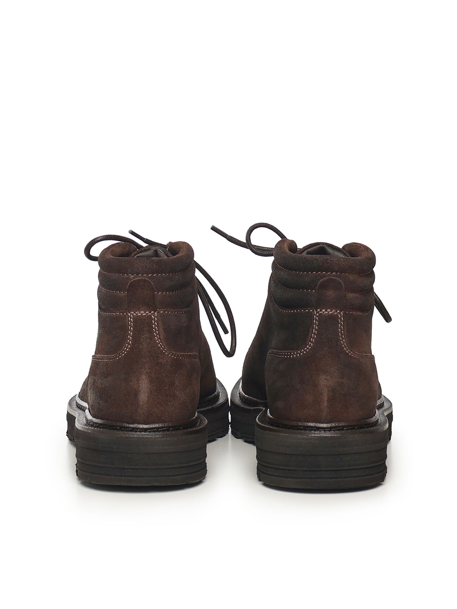 Stivaletti stringati in pelle 78010 DARK BROWN STURLINI 