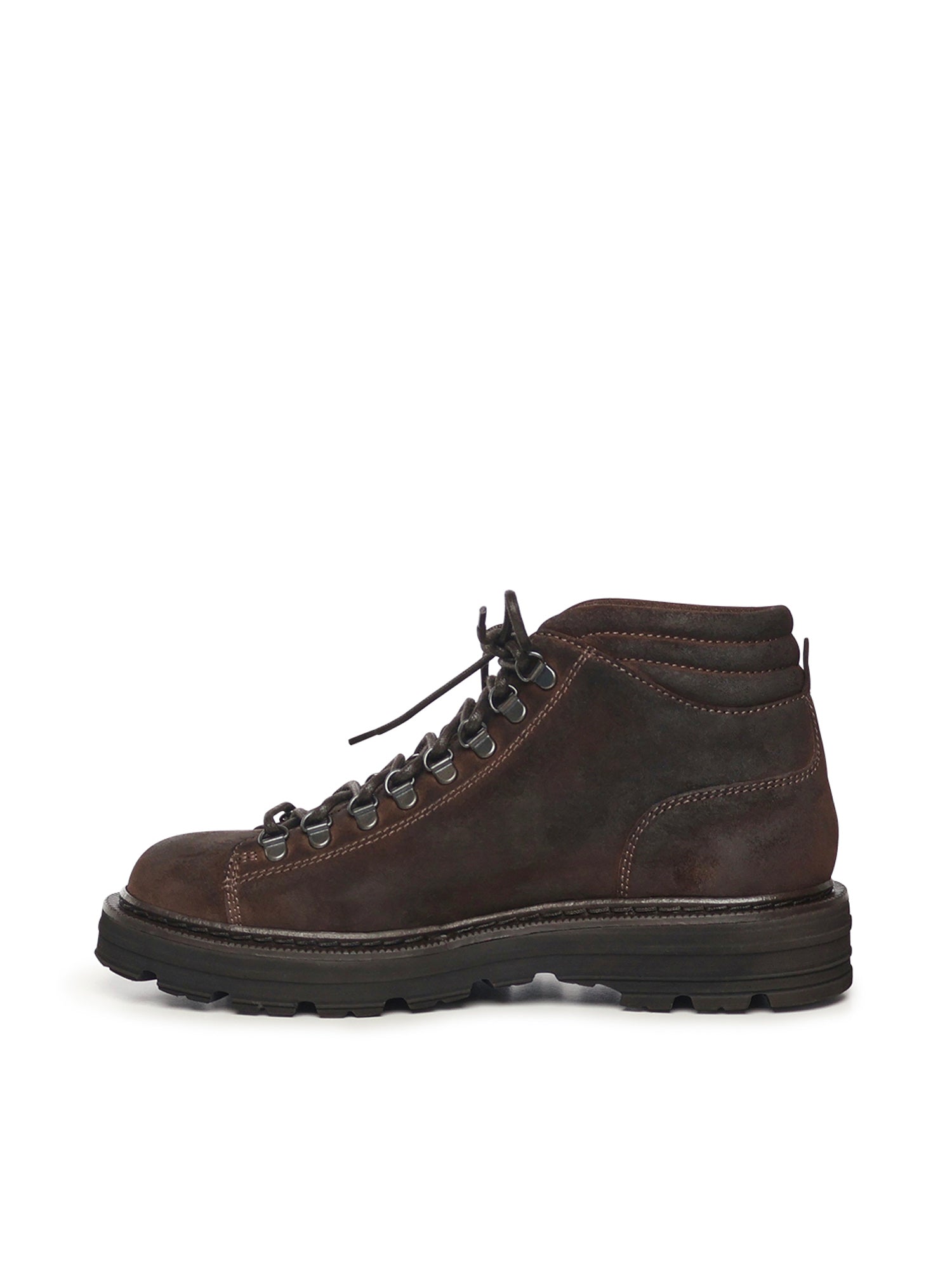 Stivaletti stringati in pelle 78010 DARK BROWN STURLINI 