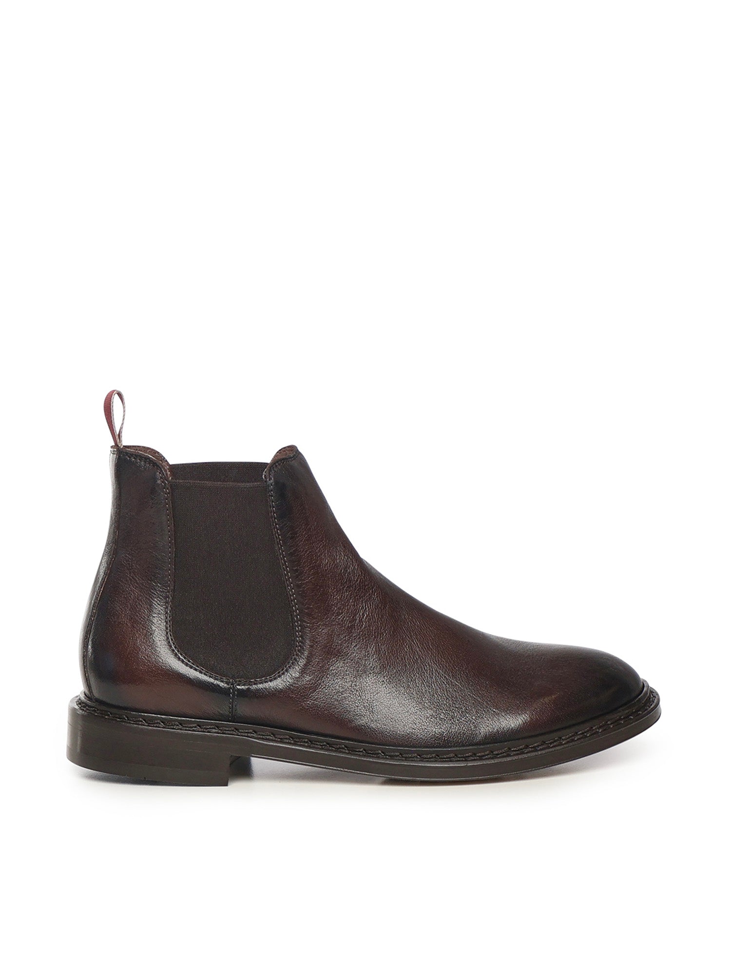Stivaletto Chelsea in pelle U1200 CHOCOLAT STURLINI 