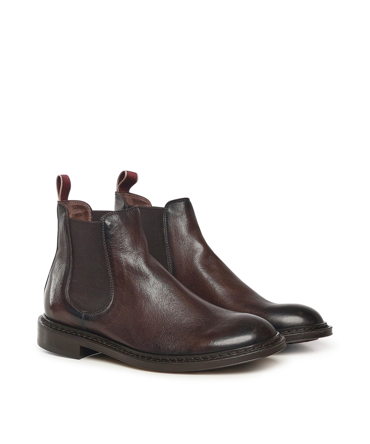 Stivaletto Chelsea in pelle U1200 CHOCOLAT STURLINI 