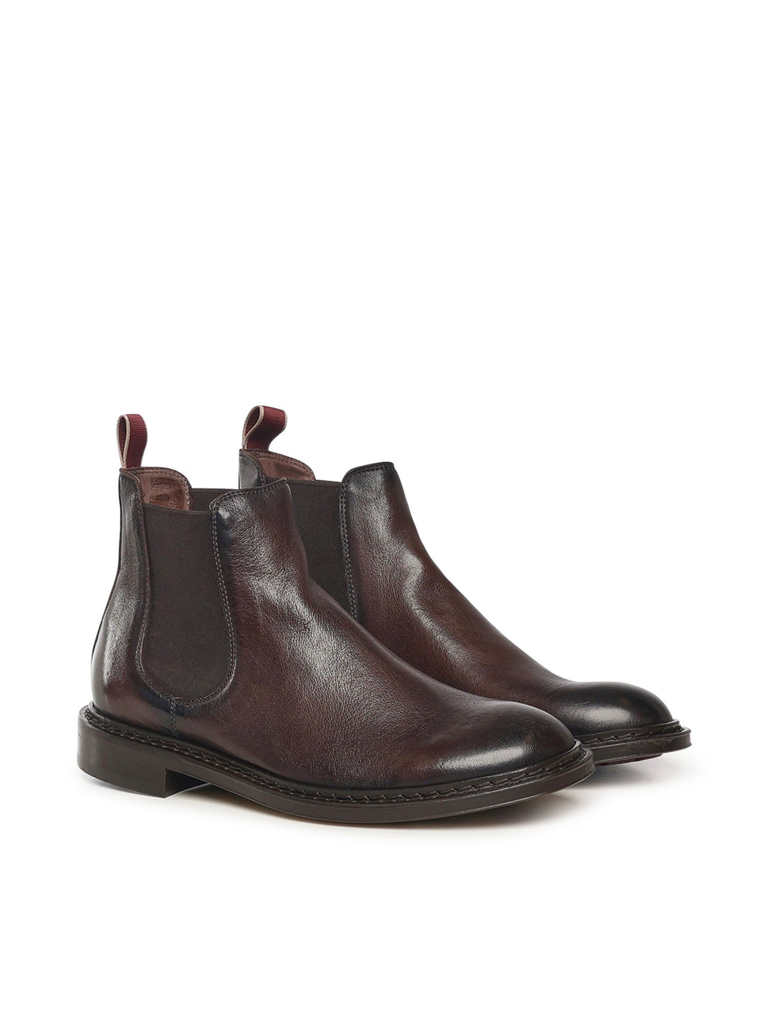 Stivaletto Chelsea in pelle U1200 CHOCOLAT STURLINI 