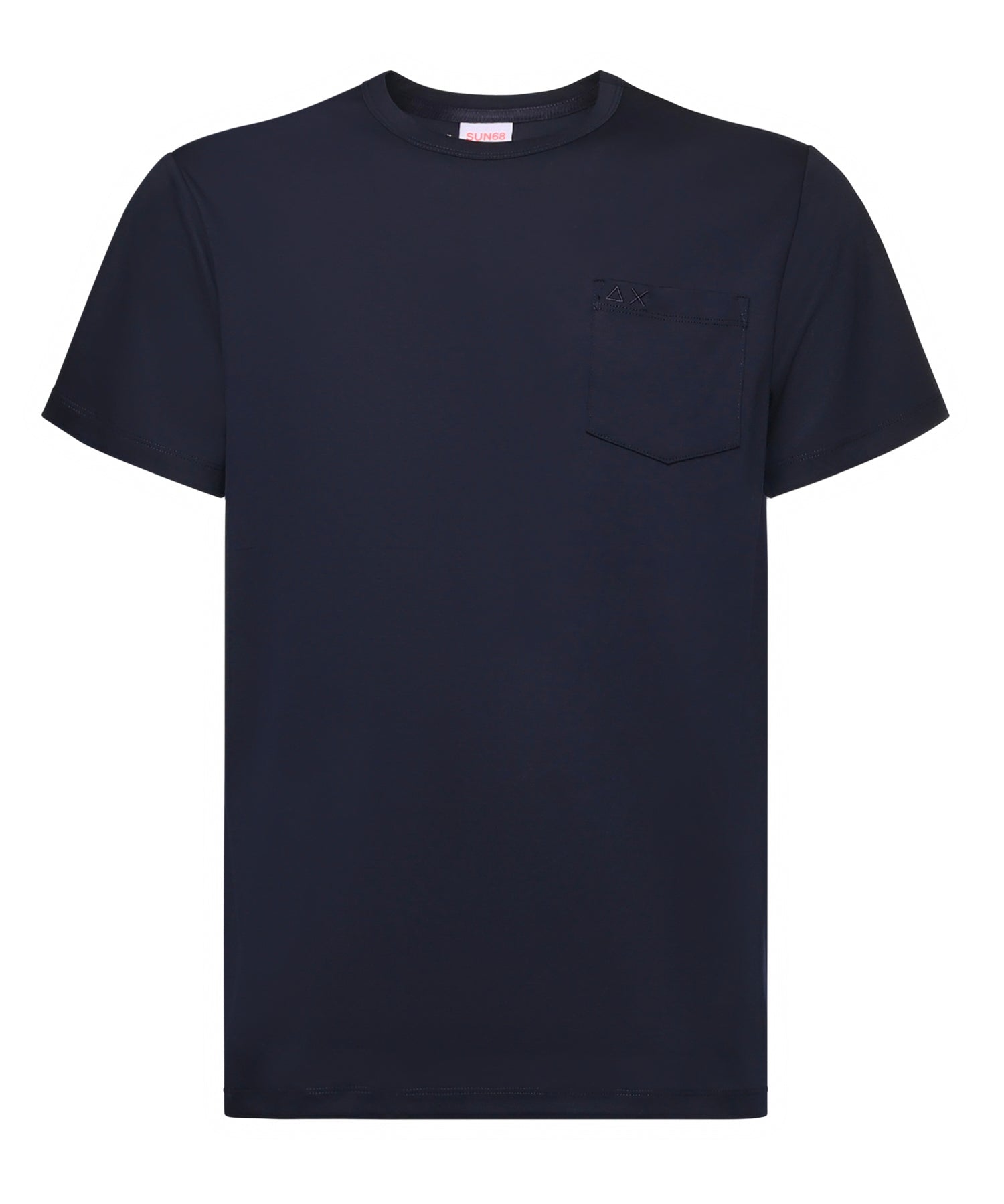 T-shirt in jersey di cotone con taschino T45101 07 SUN 68 