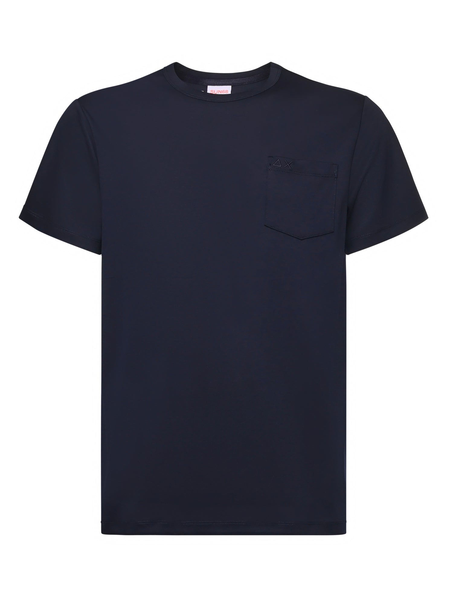 T-shirt in jersey di cotone con taschino T45101 07 SUN 68 