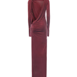 Abito lungo Sophie T180129A TJV045ROUGE NOIR THE ANDAMANE 