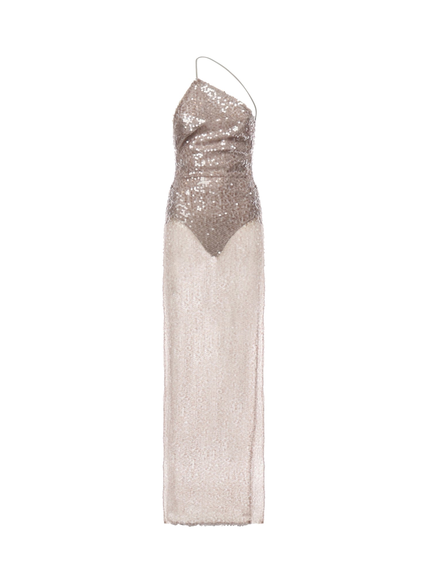Abito lungo con paillettes TM180127A TJP186STEEL THE ANDAMANE 