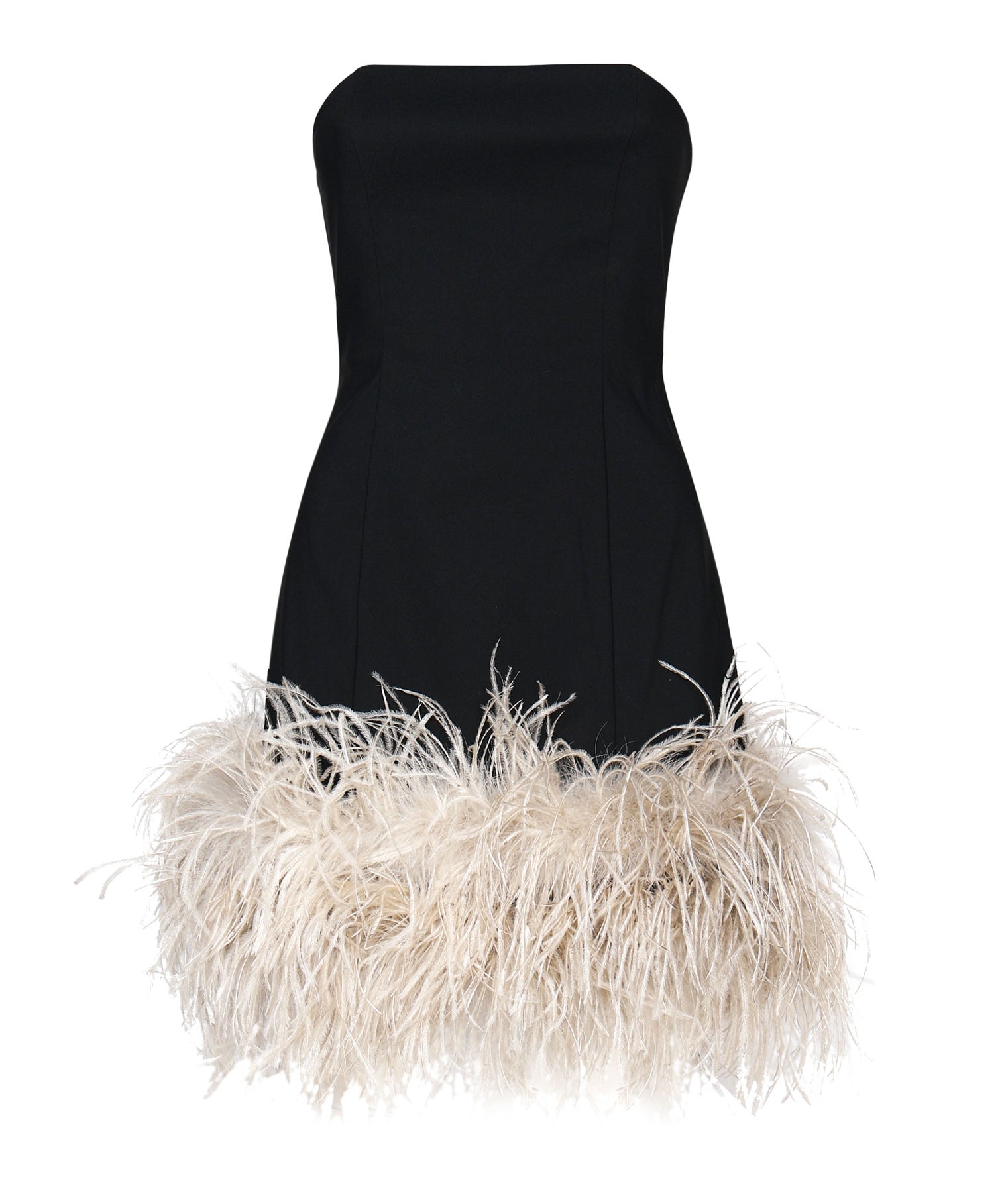 Minidress Gea con piume ABITO GEA BLACK THE ARCHIVIA 