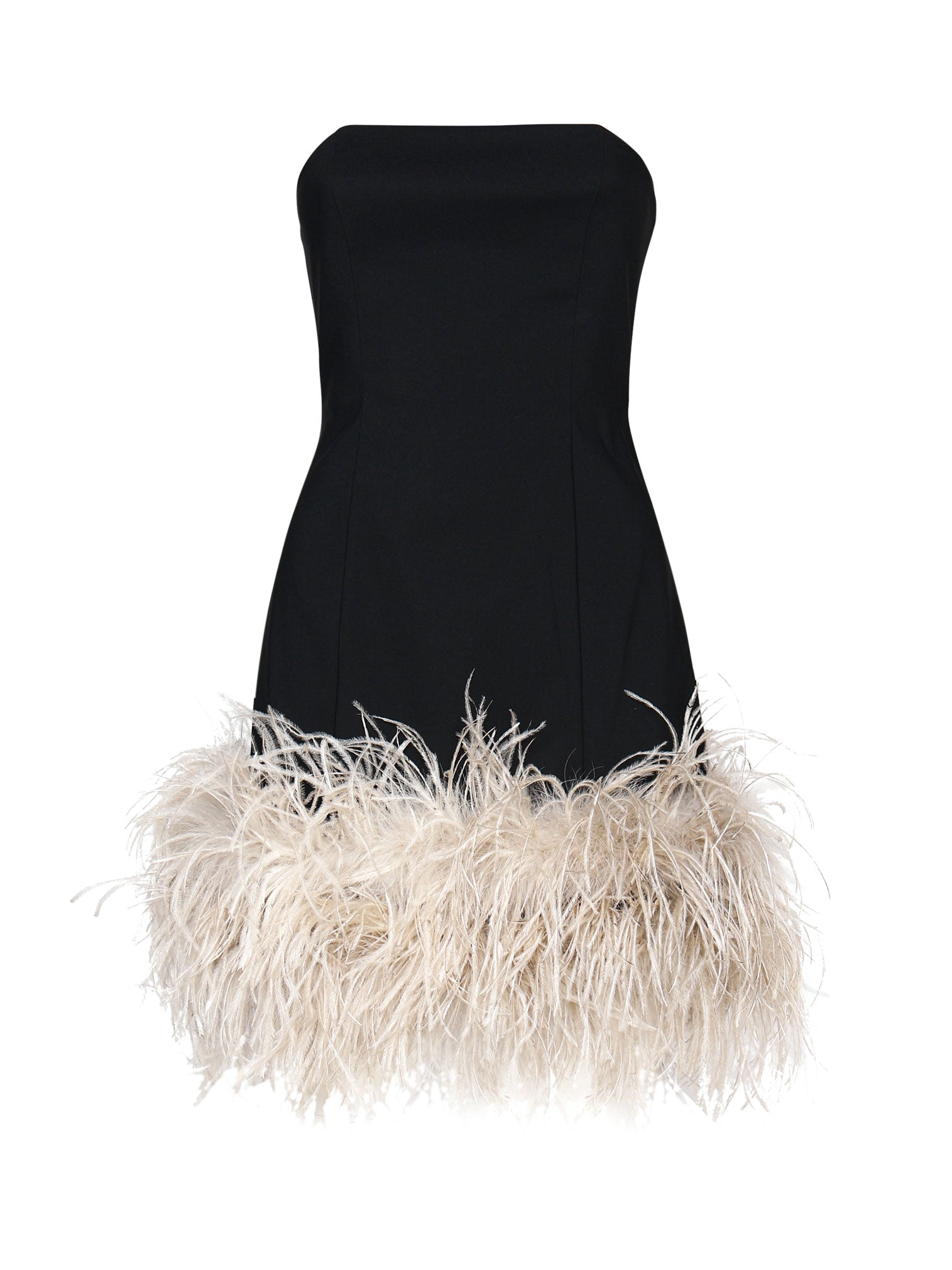 Minidress Gea con piume ABITO GEA BLACK THE ARCHIVIA 