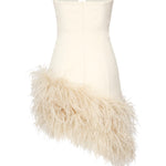 Abito Maya con piume ABITO MAYA IVORY THE ARCHIVIA 