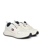 Sneakers con mix di texture e logo<BR/> EM0EM01581 TCR TOMMY HILFIGER 