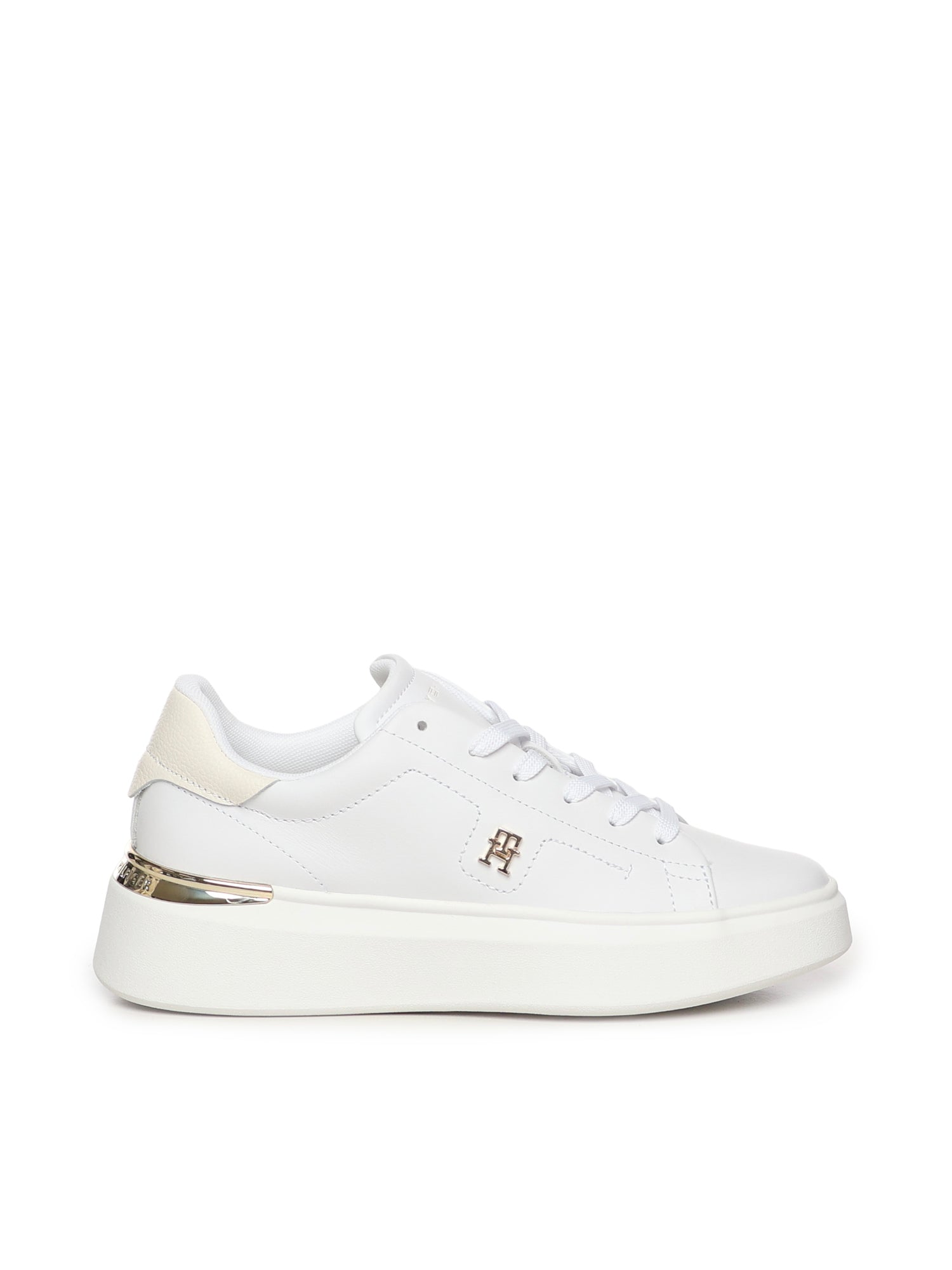 Sneakers in pelle con monogramma FW0FW08631 YBS TOMMY HILFIGER 
