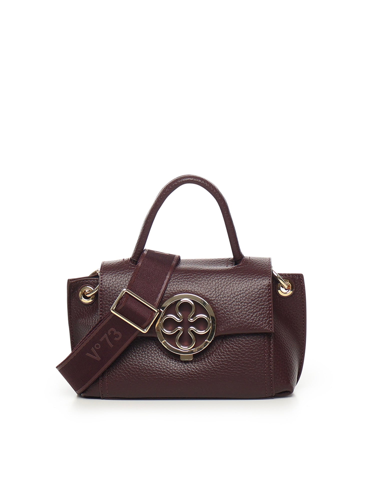 Borsa a mano Federica V small<BR/> 73BS9ER02 FEDERICA VBORDEAUX V° 73 